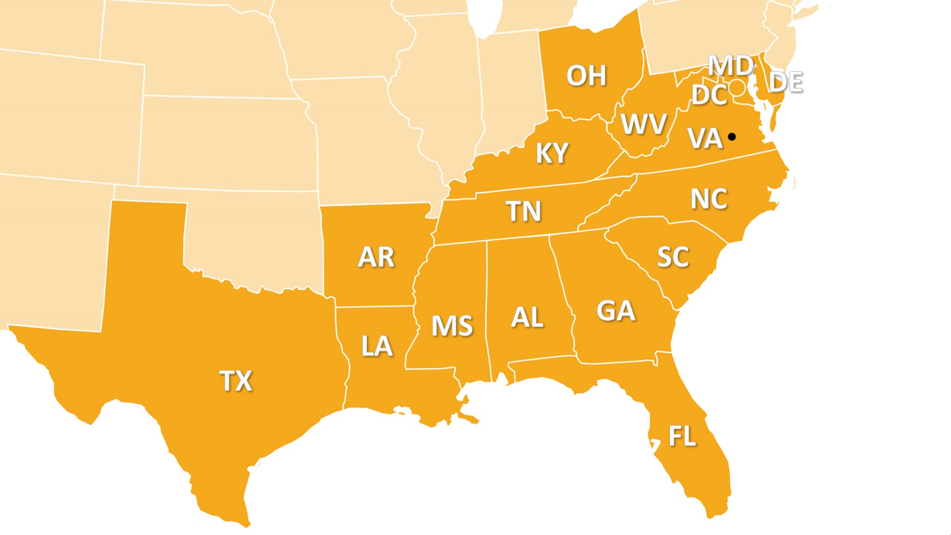 Benchmark is able to serve Virginia, D.C., Maryland, Delaware, West Virginia, Ohio, Kentucky, Tennessee, North Carolina, South Carolina, Georgia, Florida, Alabama, Mississippi, Arkansas, Louisiana and Texas.